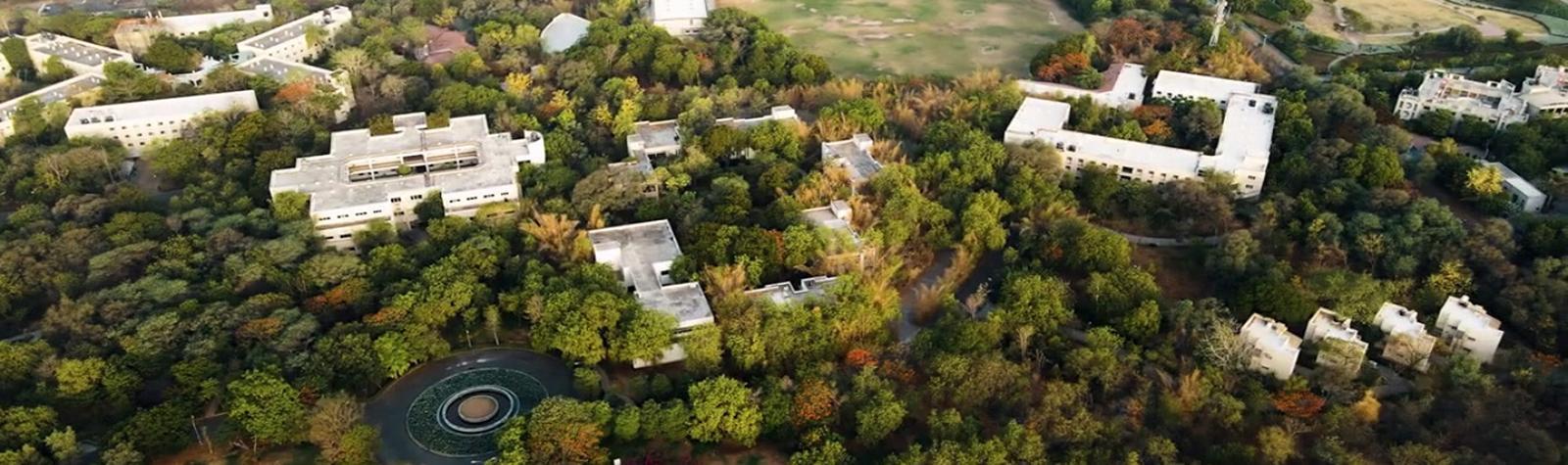 Aerial view of the campus