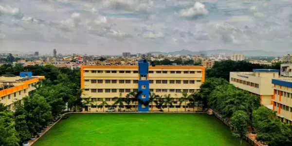 Cloudy campus view of Pimpri Chinchwad College of Engineering